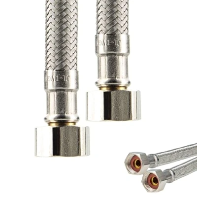 Imagen de Manguera de conexión Tecuro para extensión fontanería, tuerca 0,9 cm y 150 mm longitud