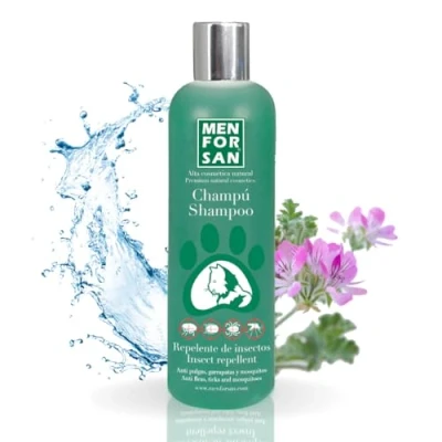 Imagen de Menforsan Champú repelente de insectos y pulgas con citronela para gatos 300ml