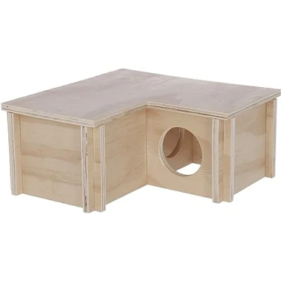 Imagen de Kerbl Pet Casa de hámster Natural, 3 Compartimentos, 24 x 11 cm