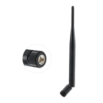 Imagen de Vecys Antena WiFi SMA 2.4 GHz 5 dBi Adaptador Enchufe Negro Omnidireccional Compatible con 802.11n / b/g Tarjeta WLAN Tarjetas PCI Enrutador Bluetooth Inalámbrico