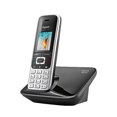 Imagen de Gigaset Premium 100 Teléfono inalámbrico DECT Gran Pantalla TFT en Color Agenda con 500 contactos Sincronización de Datos vía USB, Audio, Platino Negro