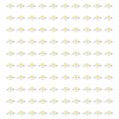 Imagen de Bombilla LED Chip,1W 100 Unids Chips Granos de alta potencia diodos emisores luz SMD Componentes del emisor para accesorios iluminaci¨®n DIY(Blanco c¨¢lido 3000K)
