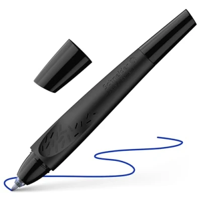 Imagen de Schneider Breeze 188831 Bolígrafo de punta redonda (plástico reciclado, color escritura: azul real, borrable), negro