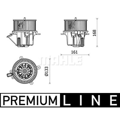 Imagen de MAHLE ORIGINAL AB 282 000P Ventilador de Calefacción para vehíc. dirección a la derecha