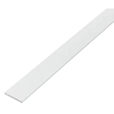 Imagen de Alberts 479183 Eco Barra plana PVC U, blanco, 1000 x 20 mm