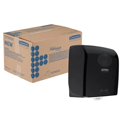 Imagen de Aquarius 7376, dispensador de toallas secamanos en rollo, negro, 1 x