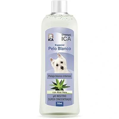 Imagen de ICA CHPM21 Champú Especial Pelo Blanco con Aloe Vera para Perros