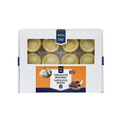 Imagen de Tartaletas y Vol Au Para Sorprender a Tus Invitados, Aperitivos Dulces Salados. Ideal Fiestas, Cumpleaños, Aniversarios Eventos (Chef tartaleta mediana dulce 36 u. (total 2268 g))