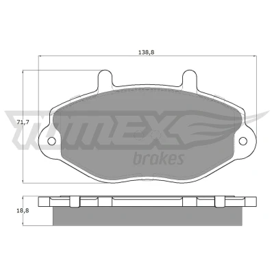Imagen de TOMEX brakes TX 11 92 Juego de pastillas freno Eje delantero FORD: Transit Mk4 Furgón, Camión plataforma/Chasis, Bus