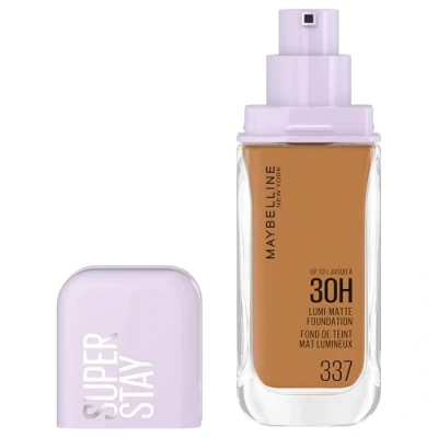Imagen de Maybelline New York, Base de Maquillaje, Hasta 30H, Acabado Mate Luminoso, Lumi Matte, Tono 337