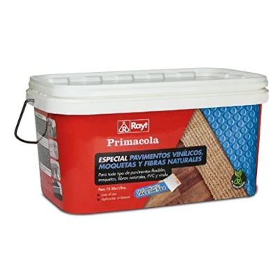 Imagen de Rayt 555 23 Primacola C 15 Adhesivo acrílico Especial PVC, pavimentos vinílicos, moquetas, revestimientos Textiles y Fibras Naturales. SIN disolventes. Fácil aplicación con espátula, 5kg