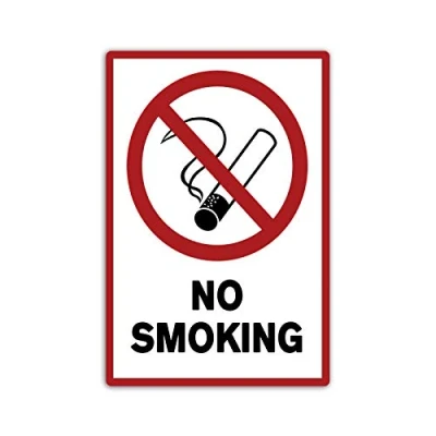 Imagen de Señal de prohibido fumar, 20 x 30 cm, PVC estable, placa espuma dura 3 mm con protección UV STROBO