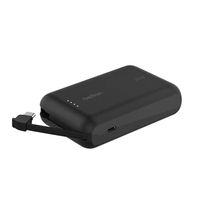 Imagen de Powerbank Belkin 10000mah Con Cable Integrado Usb c Negro