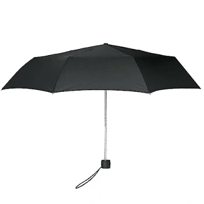 Imagen de HOVUK paraguas clásico unisex de 8 varillas, plegable para niñas y niños 3 a 7 años, resistente al viento, portátil viaje, Negro, S