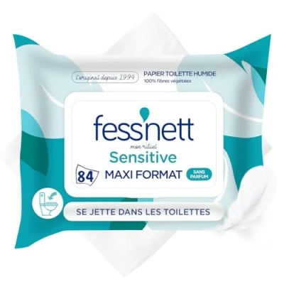 Imagen de Fess&#039;Nett Papel higiénico de humide Sensitive Maxi pack 1 unidad (84 servilletas)