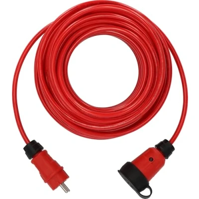 Imagen de Brennenstuhl Cable de Extensión Profesional VQ 1100 IP44 (10m H07BQ F 3G1,5 in Red, Construction site Use and Permanente Outdoor Use, Made Germany)