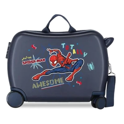 Imagen de Marvel Spiderman Totally awesome Maleta infantil Azul 50x39x20 cms Rígida ABS Cierre de combinación lateral 34L 1,8 kgs 4 Ruedas Equipaje Mano