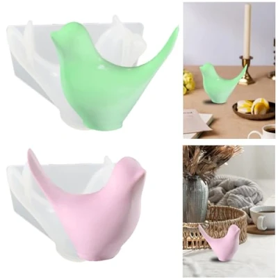 Imagen de molde de silicona para fundir velas, forma pájaros, vela, animales, fundir, 3D, resina epoxi, resina,