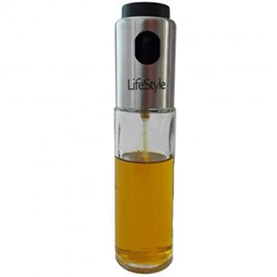 Imagen de Life Style Dosificador y pulverizador para aceite vinagre, de acero inoxidable vidrio 100 ml