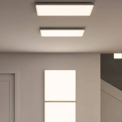 Imagen de Paulmann 79827 panel LED Velora cuadrado incl. lámpara de techo 1x15,5 W regulable, blanco mate, luminoso metal, luz 2700 K