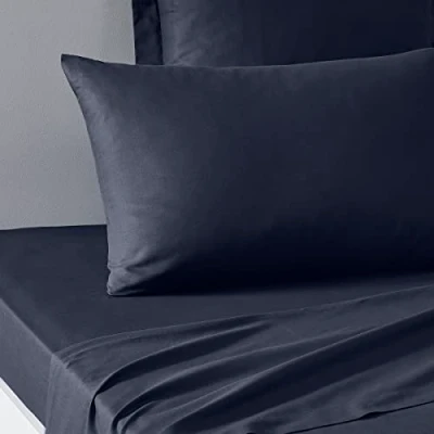 Imagen de TODAY Essential Juego de 2 Fundas Almohada 50 x 70 cm, 100% algodón Liso, Pavo Real
