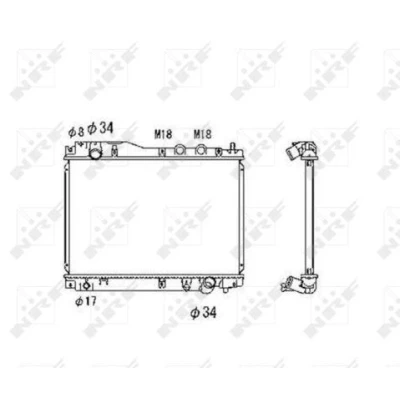 Imagen de NRF 53461 Radiador, refrigeración del motor Aluminio 518 350 25 Aletas soldadas HONDA: CIVIC 7 Hatchback