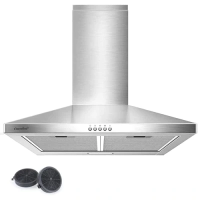 Imagen de Comfee CHT3.6B Campana extractora (60 cm, acero inoxidable, 320 m3/h, filtros de grasa 5 capas, 3 velocidades, chimenea ajustable, 1 luz LED inoxidable
