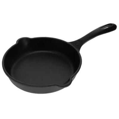 Imagen de VICTORIA Sartén Hierro Fundido Curado Inducción 16,5cm, Apta para Fuego, Barbacoa, Horno, Vitrocerámica, Gas, Cast Iron Skillet Curada Crear Antiadherente Libre de Tóxicos sin PTFE ni PFOA