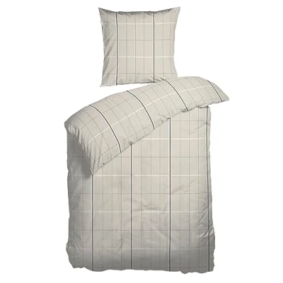 Imagen de Arctic Juego de ropa cama 135 x 200 cm franela/franela, funda nórdica 100% algodón con certificado Öko Tex Standard 100, 2 piezas, incluye almohada 80 cm,