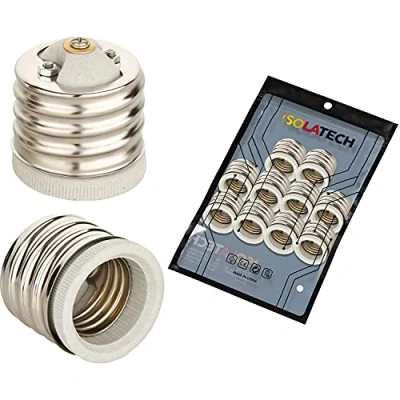 Imagen de ISOLATECH 10pcs E40 a E27 zócalo adaptador para casquillo de la lámpara LED convertidor lámparas bajo consumo (máx. 250V/2A) bombillas cocina baño base cerámica resistente al calor