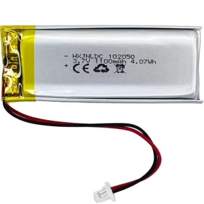 Imagen de DC 3.7v 1100mah 102050 batería Recargable de polímero Litio, Adecuada para Productos electrónicos DIY 3.7 5v, incorporada 2 Cables y lámparas LED