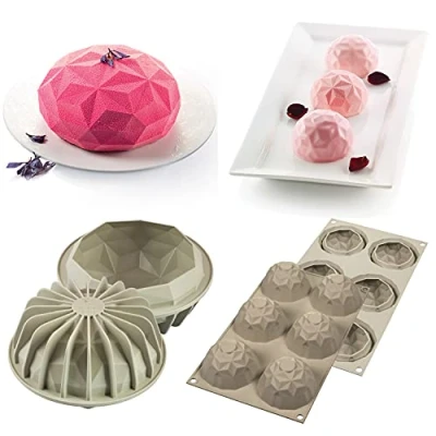 Imagen de silikomart moules et 25.010.99.0082 Set 2 Moldes de Silicona Mini Gemma, Gris