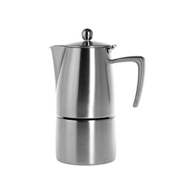 Imagen de ILSA Slancio Taza Inferior de inducción Satinada Momentum para cafetera 4 Juntas Moka, Cups, Acero Inoxidable, Multicolor