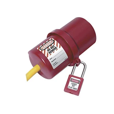 Imagen de Master Lock 488 Bloqueo de enchufe giratorio para enchufes 240 y 550 voltios