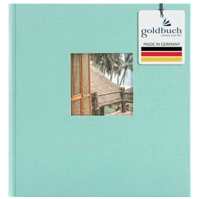 Imagen de Goldbuch álbum de Fotos, Trend, 25 x cm, 60 páginas con pergamino, Azul Turquesa, 30x31 cm