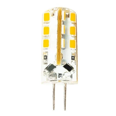 Imagen de Bombilla LED G4 Lámpara 3W Equivalente a 30W, DC 12V Blanco cálido 3000K,24x2835 SMD LED,No Regulable,Paquete de 1
