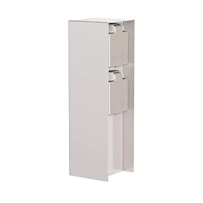 Imagen de ledscom.de Pilar de Toma Corriente para jardín POMI Exterior, IP44, 2 vías, Acero Inoxidable, Angular, 23 cm, jardín, Torre