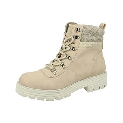 Imagen de TOM TAILOR 4291319, Botas Cortas al Tobillo Mujer, Crema, 38 EU