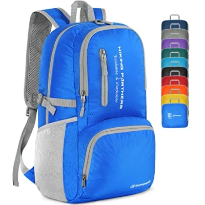 Imagen de ZOMAKE Mochila Plegable Ligera 35L Mochilas de Senderismo Pequeña Con Resistencia Al Agua Para Hombre Mujer Viaje Trekking Deporte(AAzul oscuro)