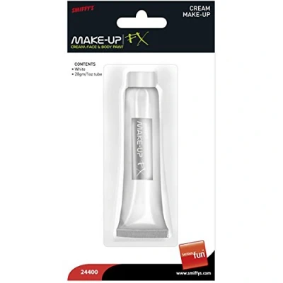 Imagen de Smiffys Maquillaje FX Smiffys,maquillaje acuoso en crema, blanco, Tubo de 28ml (1 onza)