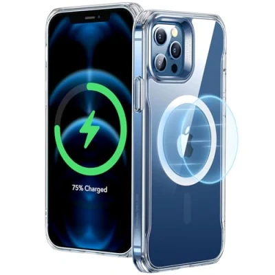 Imagen de ESR Funda para iPhone 12/iPhone 12 Pro, Magnética Carcasa Compatible con MagSafe, HD Claro Híbrido Case HaloLock, Protección Reforzada contra Caídas, Respaldo Resistente a Arañazos,Transparente