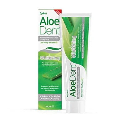 Imagen de Aloedent Pasta de dientes blanqueadora aloe vera libre flúor, 100 ml, Paquete 3