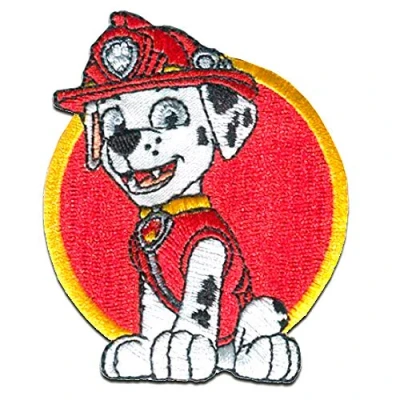 Imagen de Patrulla Canina &#039;Marshall 2&#039; Parches termoadhesivos bordados aplique para ropa, tamaño: 7,5 x 6 cm