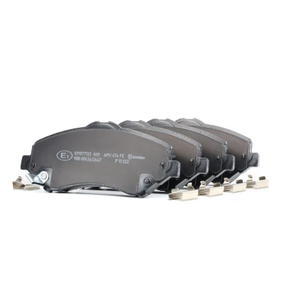 Imagen de BREMBO P 11 022 Juego de pastillas freno con avisador acústico desgaste accesorios DODGE: Journey MPV, Nitro SUV, JEEP: Wrangler IV