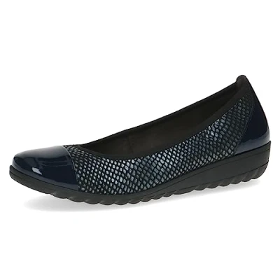 Imagen de CAPRICE 9 22103 41, Tacón de cuña bailarinas para Mujer, Azul (Ocean Comb), 36 EU