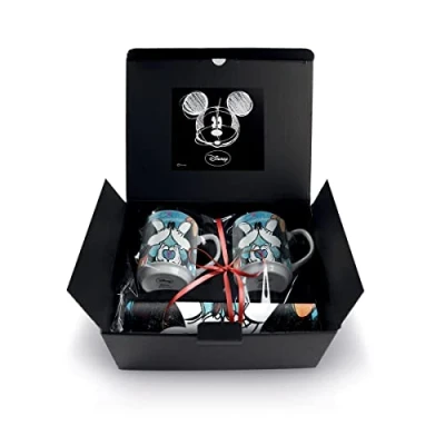 Imagen de Egan Juego de 2 tazas apilables Mickey con manteles individuales azules