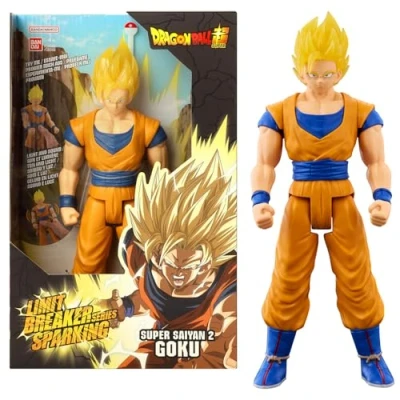 Imagen de BANDAI Dragon Ball Figura Limit Breaker Series Sparkling SS2 Goku de 30 cm, con Luz y Sonido Batallas, Basada en el Videojuego Zero, Modelo 38566