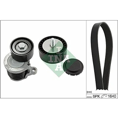 Imagen de INA 529 0238 10 Juego de correas trapeciales poli V Revisar/sustituir poleas libres del alternador MERCEDES BENZ: GLC SUV, Clase C T modell