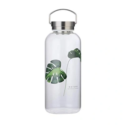 Imagen de Botella Agua Cristal 1,5L Reutilizable de Vidrio Borosilicato con Portátil Tapa Inox Funda Neopreno sin Bpa