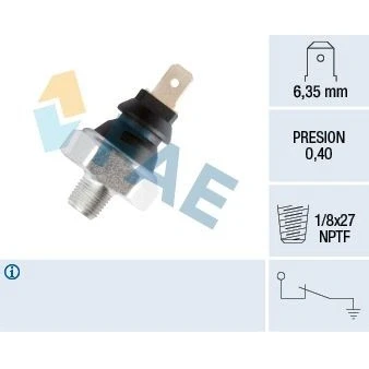 Imagen de FAE 11280 Sensor de Presión Aceite 1/8x27 NPTF 0,4 ROVER: Montego Familiar, Mini Hatchback